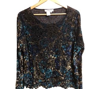 Coldwater Creek Lined Stretch Top Size XL